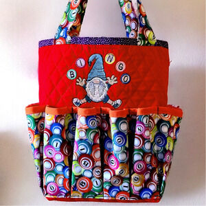Hand crafted by ME Gnome Bingo Bag for 12 exterior bush or dauber pockets